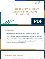 Is It Simple To Learn Selenium Without Any Prior Coding Experience