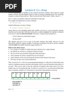 Lecture 9-C++ Arrays