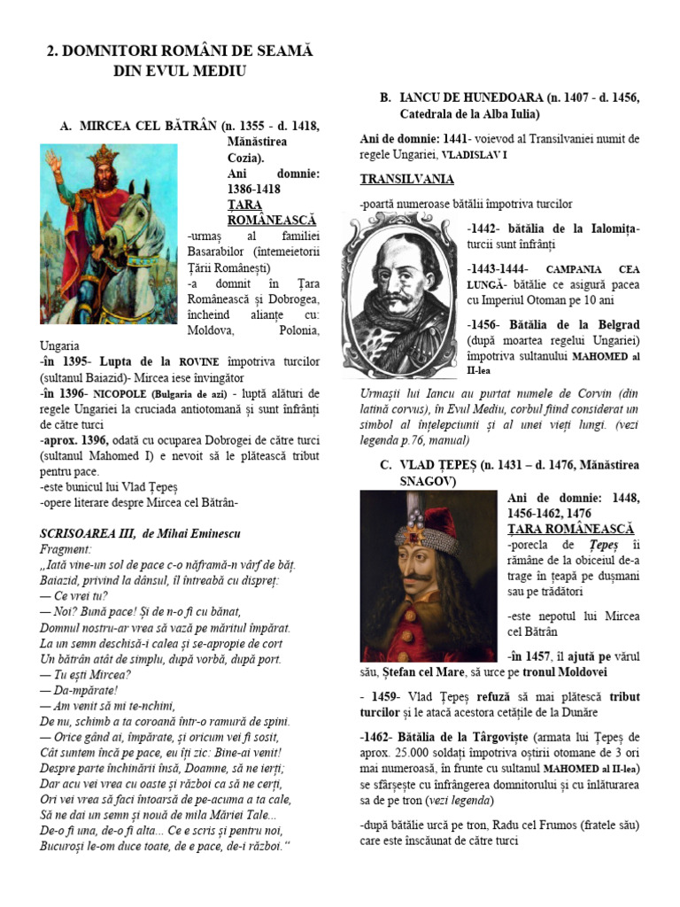 Ist Info Domnitori Romani | PDF