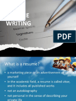 Resume Writing