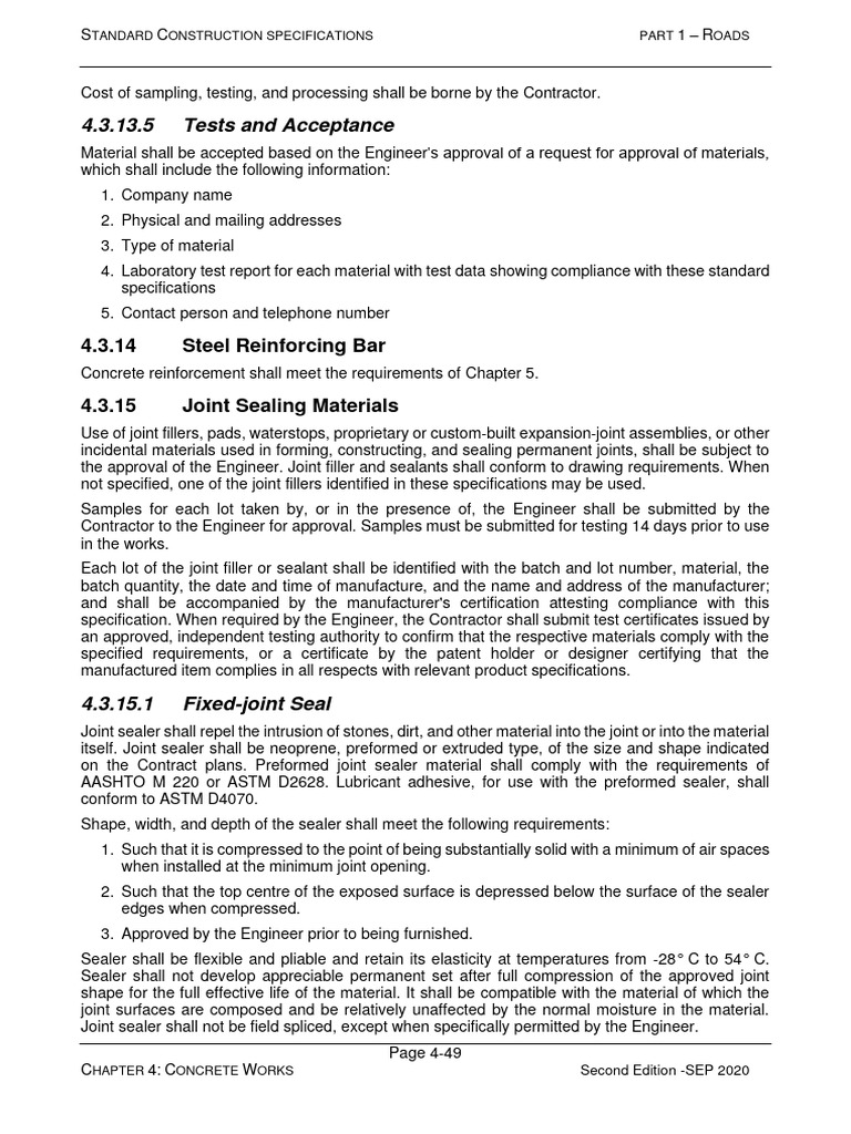 Filler road pdf specification technical standard physical sciences