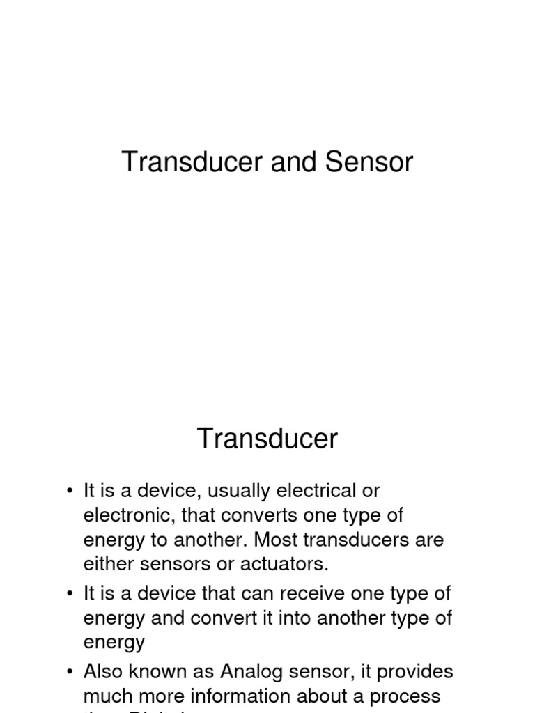 Understanding Transducers and Sensors | PDF | Thermocouple | Flow ...
