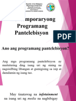 Kontemporaryong Programang Pantelebisyon: Republic of The Philippines Department of Education