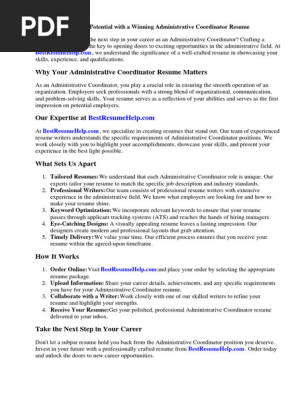 Administrative Coordinator Resume