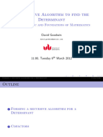 Determinant Algorithm