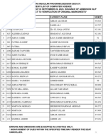 1st MERIT LIST BACHELORS 2023-2027 BCS