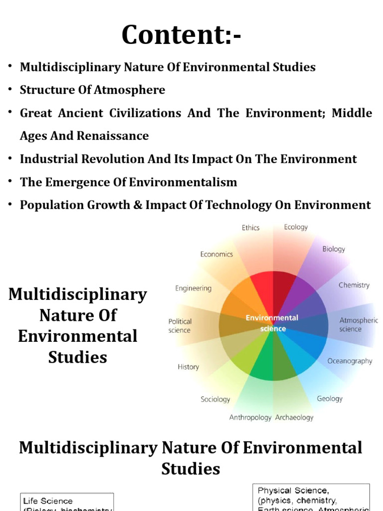 Unit-I Humans and The Environment | PDF | Troposphere | Atmosphere