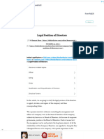 Legal Position of Directors - As Agents, Trustees, Organs of The Company