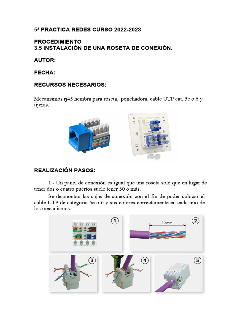 3.5 Conexión Roseta rj45 | PDF