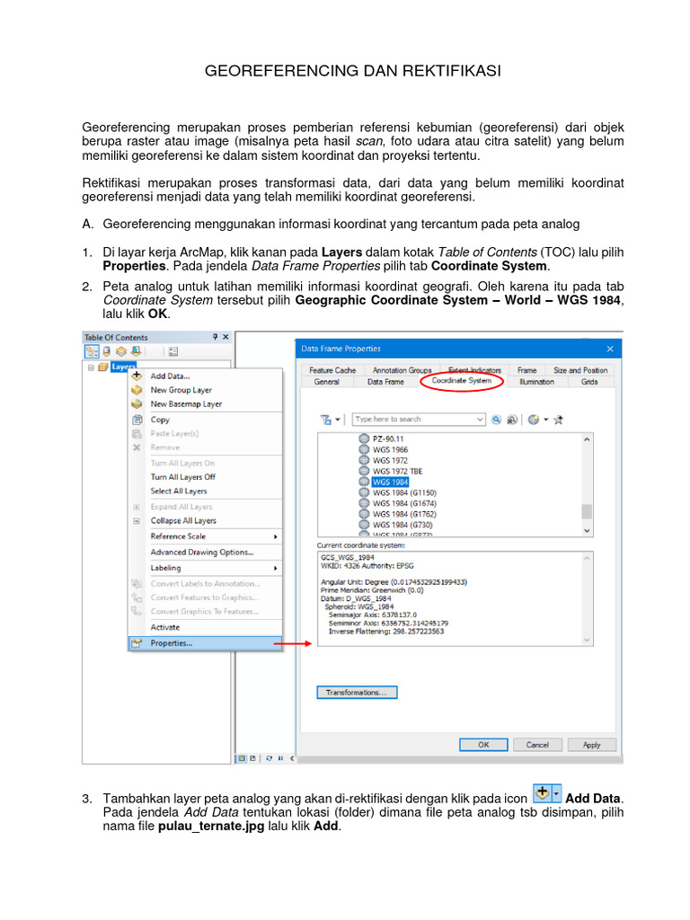 Georeferencing dan Rektifikasi Peta Raster | PDF | Metode & Bahan Ajar ...