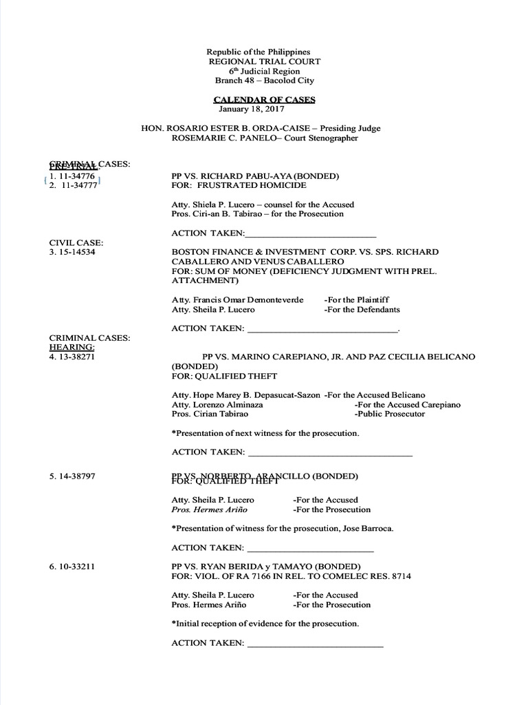 Philippines Regional Trial Court Cases | PDF
