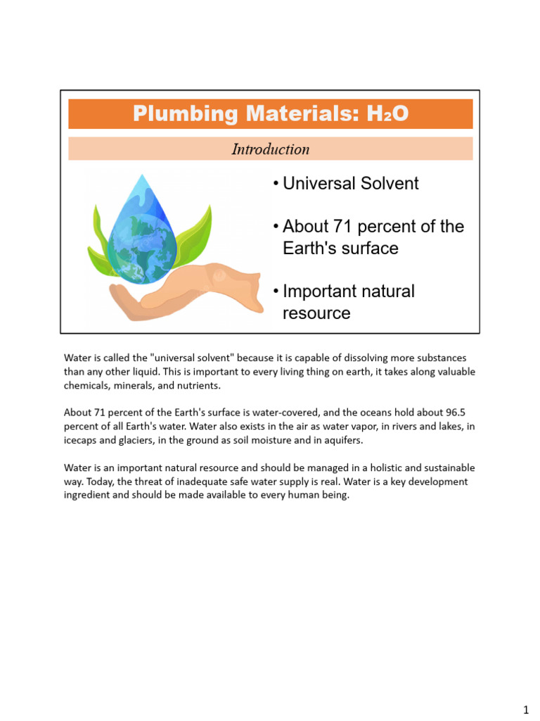 Essential Plumbing Materials Overview | PDF | Plumbing | Pipe (Fluid ...