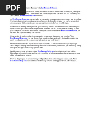 Easy Resume Help