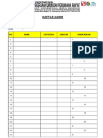 Form. Daftar Hadir