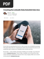 Cracking The LinkedIn Data Scientist Interview - by Dan Lee - DataInterview - Medium