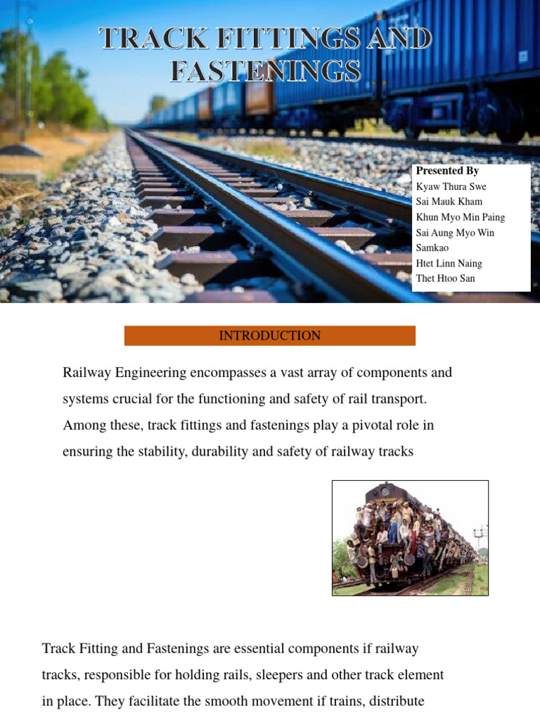 Track Fittings and Fastenings 1 PDF Rail Transport Engineering