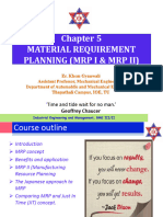 Material Requirement Planning (MRP I and MRP II)