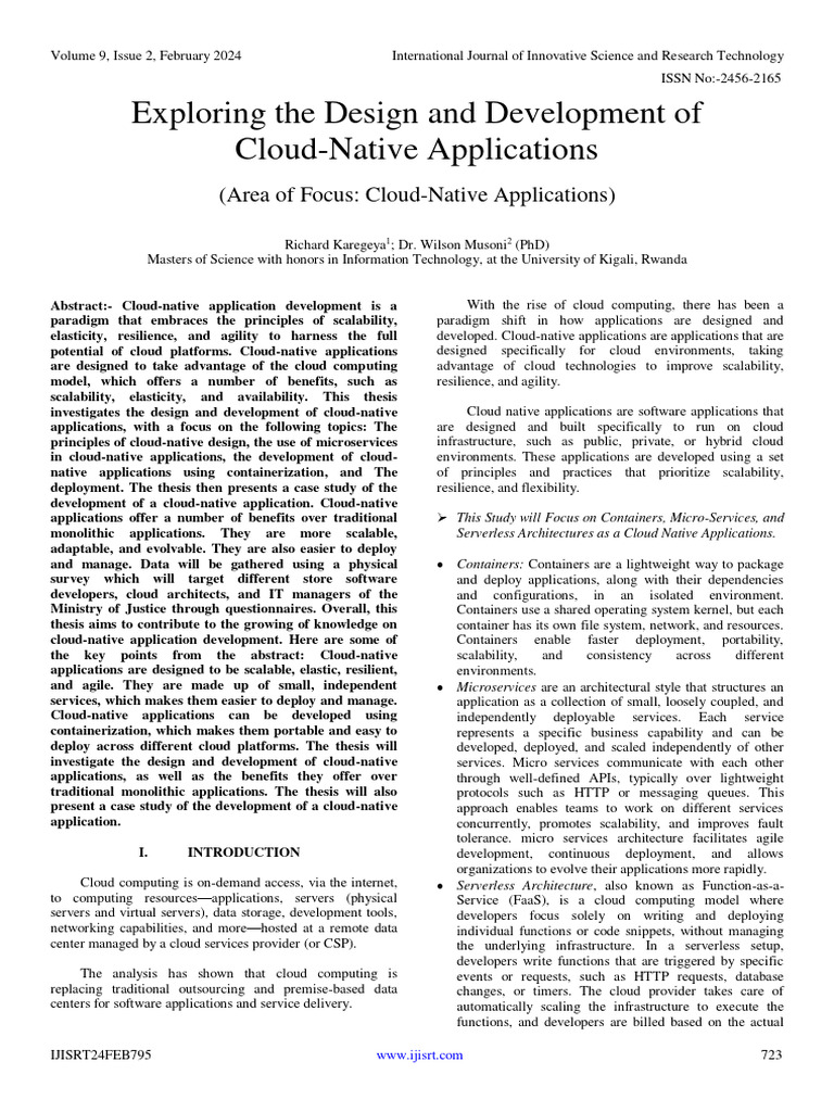 Cloud-Native Application Development Insights | PDF | Cloud Computing ...