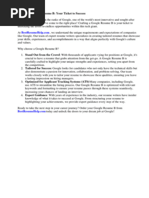 Google Resume Builder