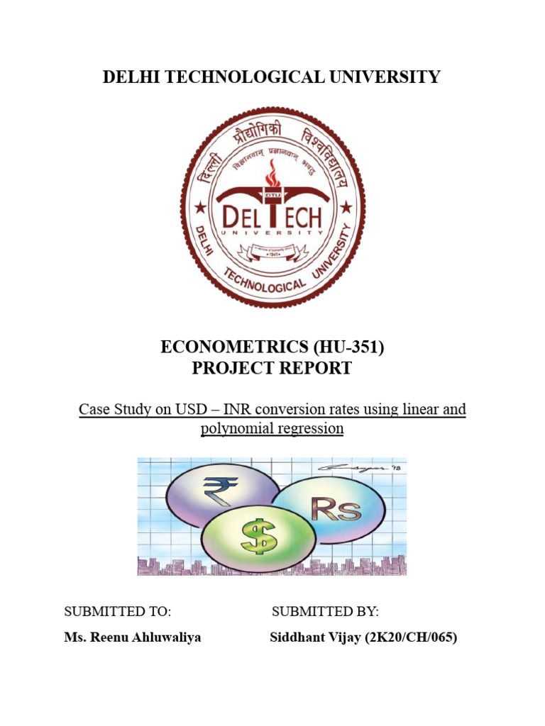USD-INR Conversion Rate Regression Analysis | PDF | Regression Analysis ...