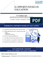 Emerging Opportunities in Valuation and Role of Chartered Accountants