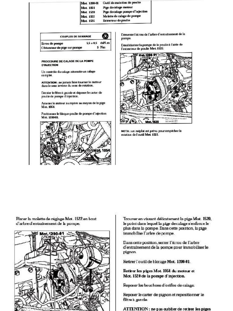 Kit De Piges Calage Pour Moteur Diesel 2,3 / 3,0 JTD Pour Fiat Ducato