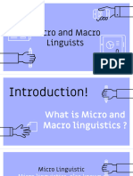 Micro and Macro Linguists
