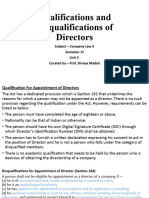 Unit 3 - Qualifications of Directors