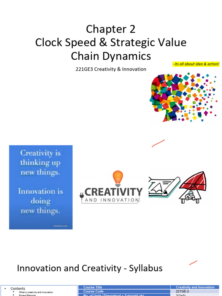 Clock Speed & Innovation Dynamics Guide | PDF | Creativity | Innovation