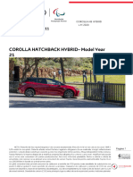 Lista de Preturi v.11. Corolla Hatchback Hybrid Model Year 21 - PDF Descărcare Gratuită