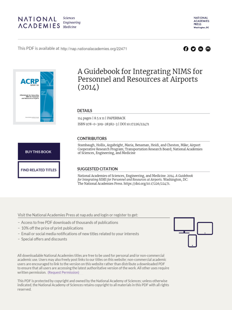 A Guidebook For Integrating NIMS For Personnel and Resources at ...