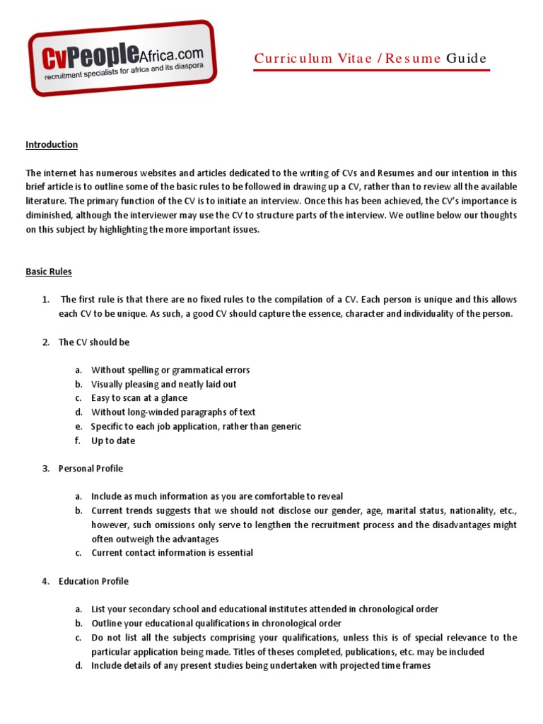 CVPA CV Writing Tips | PDF | Résumé | Software