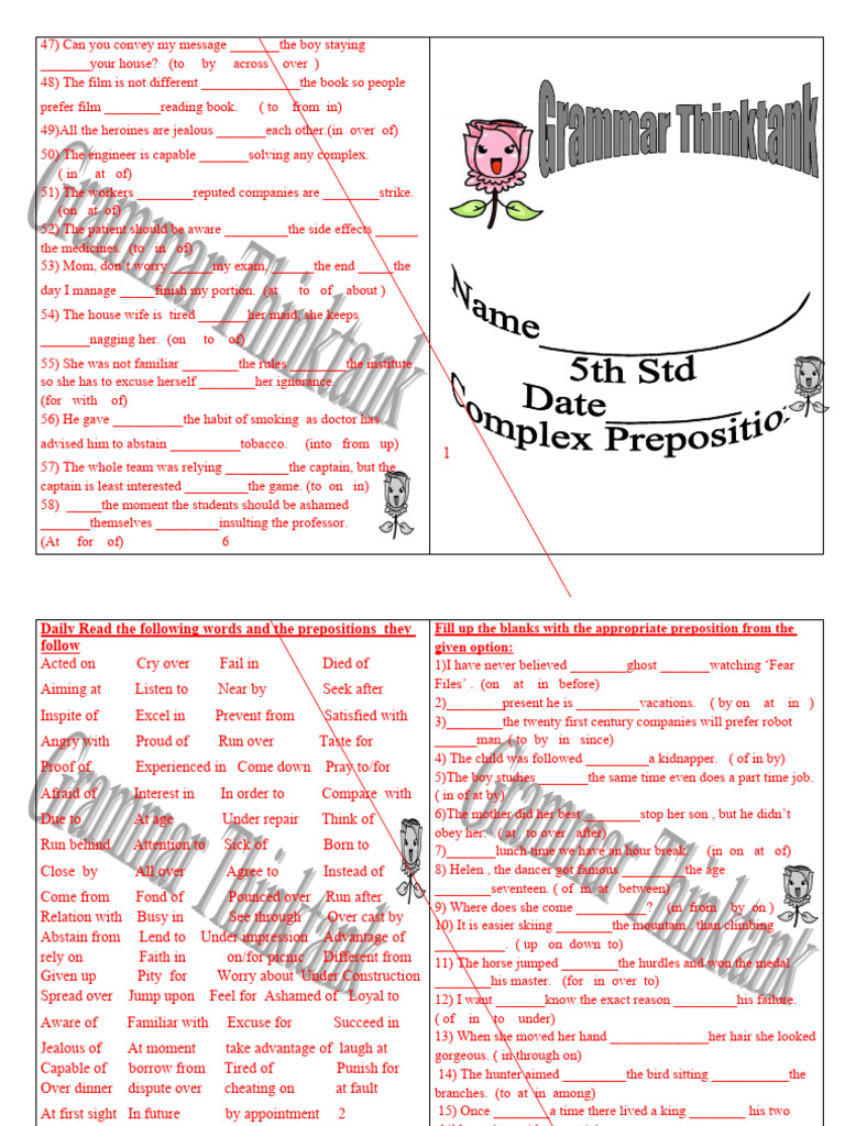 5th std active passive voice test gold rush compre vocab formal letter