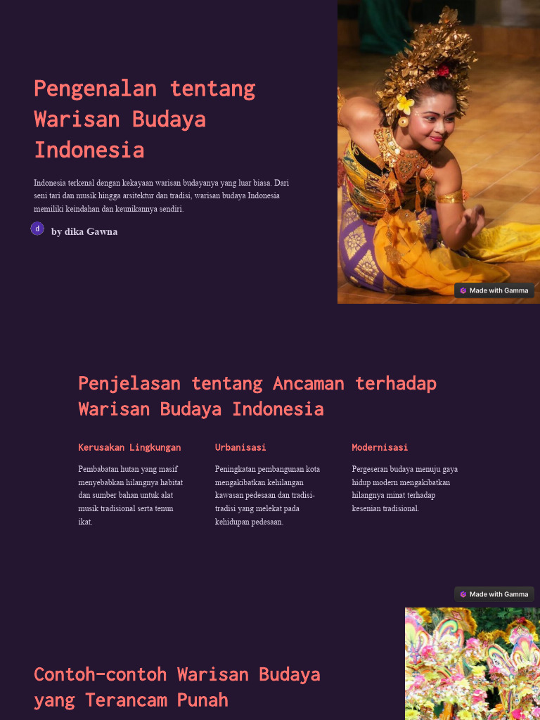 Ancaman dan Pelestarian Warisan Budaya | PDF