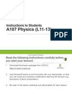 A107 L11-13 Student Lesson Schedule