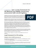 LightingEurope - Position On CE Marking For Automotive - 20210311