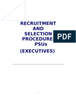 Recruitment AND Selection Procedure in Psus (Executives)