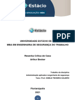 Resenha - Administração Aplicada À Engenharia de Segurança-Arthur - Becker