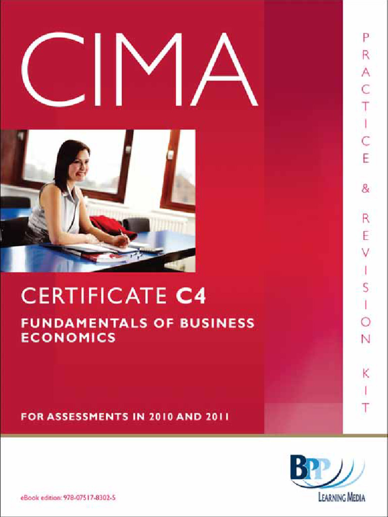 Cima Certificate Paper c4 Fundamentals of Business Economics Practice ...