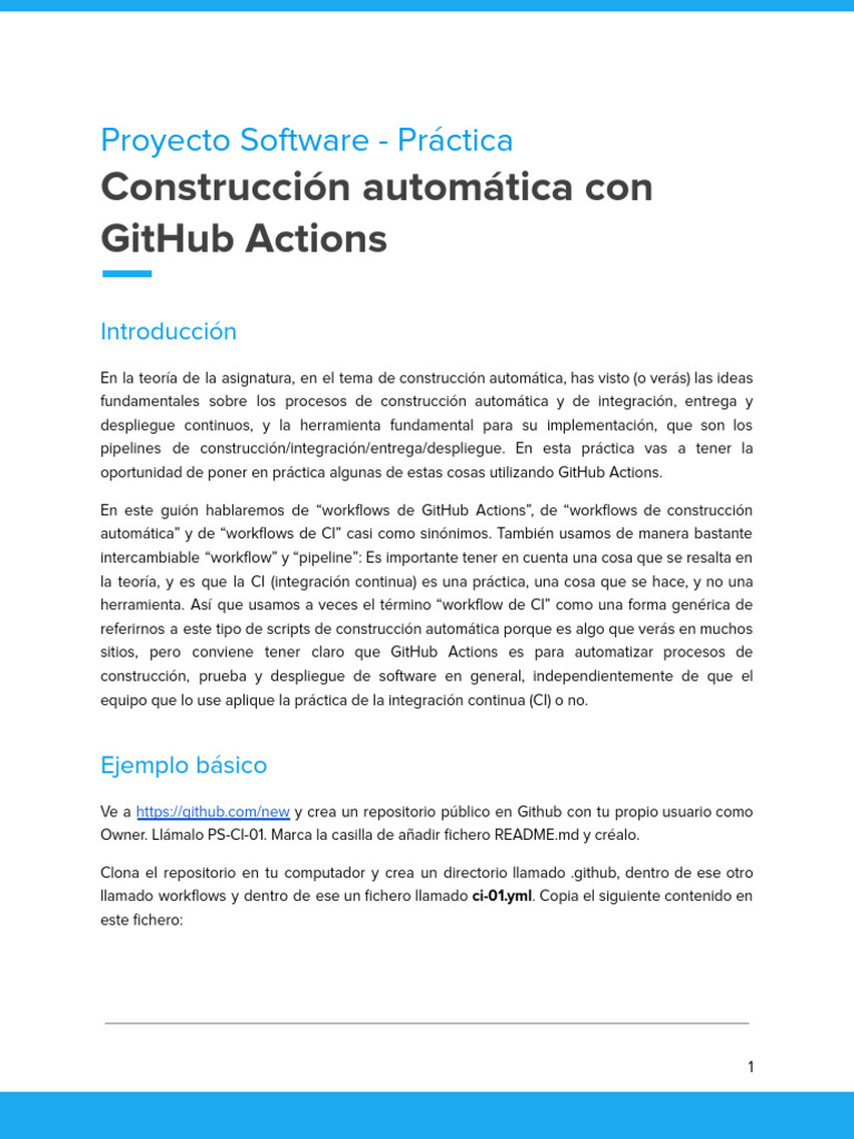 Automatización con GitHub Actions | PDF | SQL | Redes