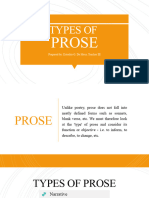Types of Prose