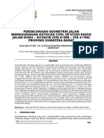 Perencanaan Geometrik Jalan Menggunakan Autocad Civil 3d Studi Kasus Jalan Duku Sicincin Sta 0 000 Sta 2 700 Provinsi Sumatera Barat