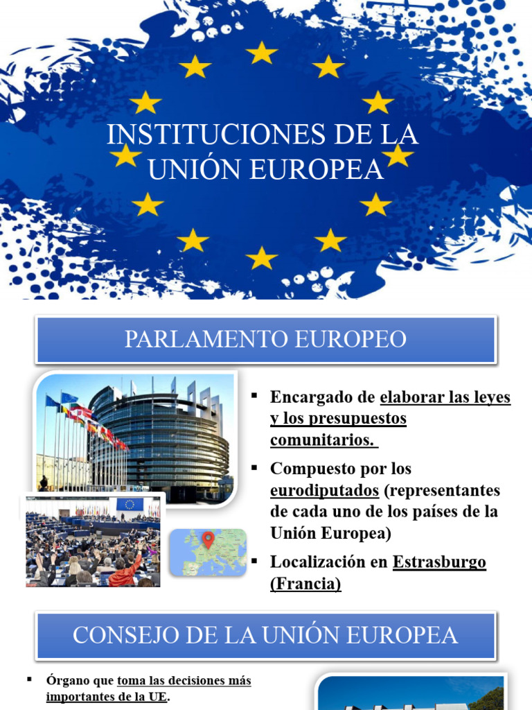 Las Instituciones de La UE | PDF | Parlamento Europeo | Política mundial