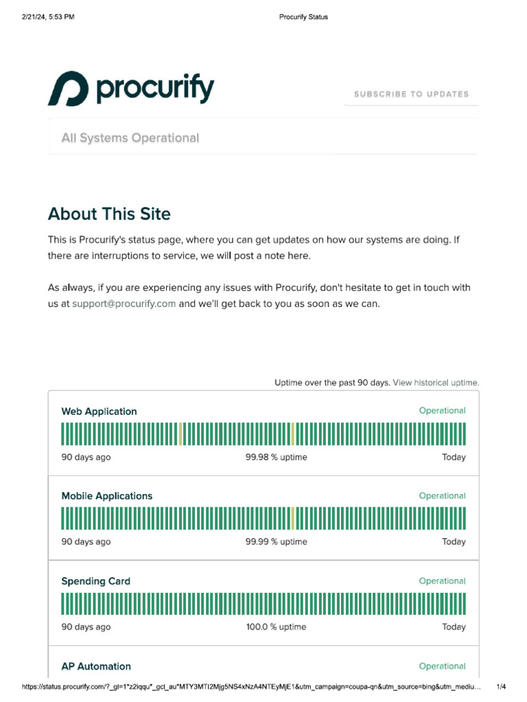 Procurify Status | PDF
