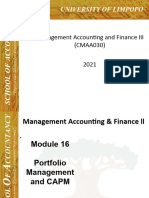 Module 6 - Portfolio Management and CAPM