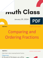 Comparing and Ordering Fractions