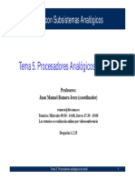 Tema 5. Procesadores Analógicos de Señal