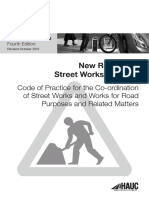 Street Works Code of Practice