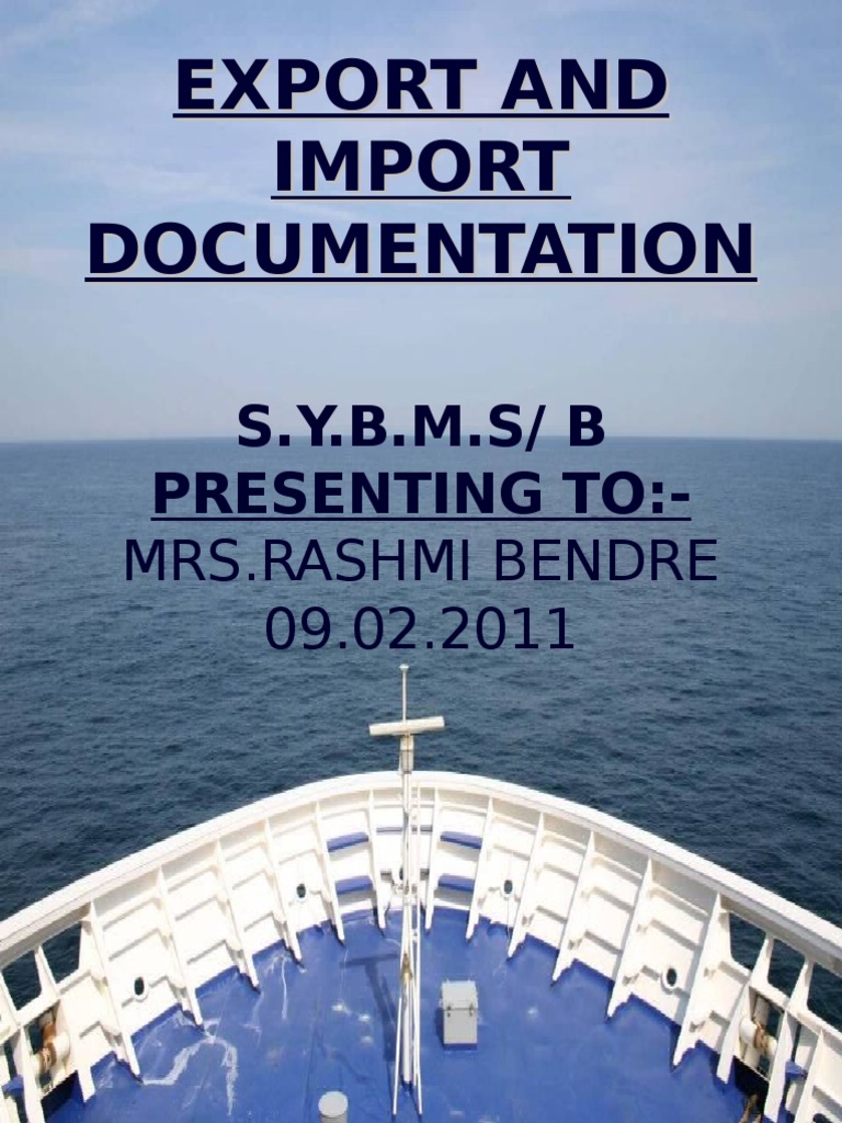 Export and Import Documentation Guide | PDF | Career & Growth | Finance ...