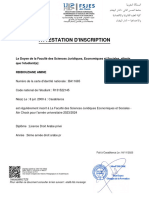 Attestation D'Inscription